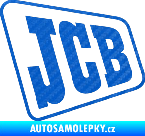 Samolepka JCB - jedna barva 3D karbon modrý