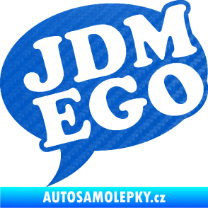 Samolepka JDM Ego 3D karbon modrý