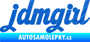 Samolepka Jdm girl 002 nápis 3D karbon modrý