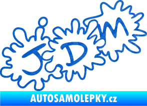 Samolepka JDM kaňky 3D karbon modrý