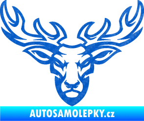 Samolepka Jelen 006 3D karbon modrý