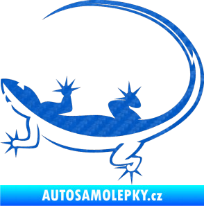 Samolepka Ještěrka 010 levá 3D karbon modrý