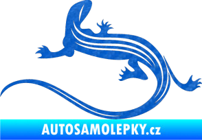 Samolepka Ještěrka 011 levá 3D karbon modrý