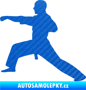 Samolepka Judo 001 levá 3D karbon modrý