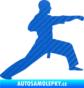 Samolepka Judo 001 pravá 3D karbon modrý