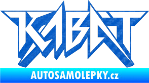 Samolepka Kabát 002 3D karbon modrý