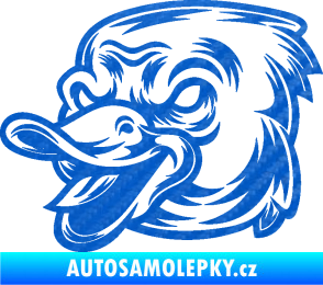 Samolepka Káčátko 001 levá 3D karbon modrý