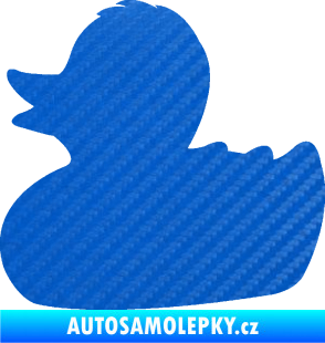 Samolepka Kachnička 001 levá 3D karbon modrý