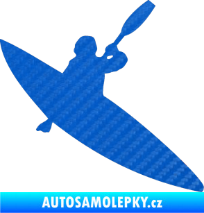 Samolepka Kanoista 001 pravá 3D karbon modrý