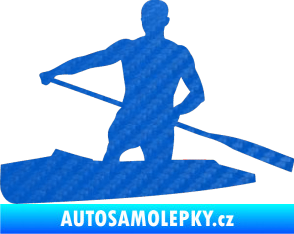 Samolepka Kanoista 002 levá 3D karbon modrý