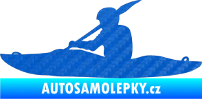 Samolepka Kanoista 003 levá 3D karbon modrý