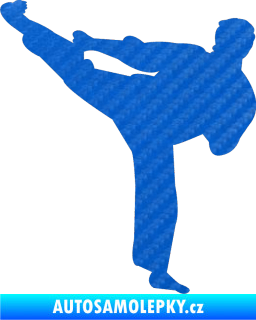 Samolepka Karate 008 levá 3D karbon modrý
