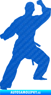 Samolepka Karate 014 levá 3D karbon modrý