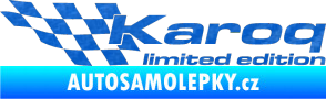 Samolepka Karoq limited edition levá 3D karbon modrý