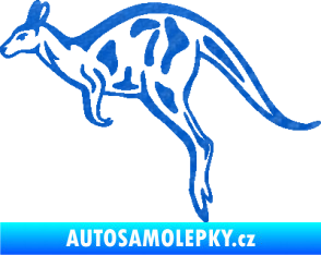 Samolepka Klokan 004 levá 3D karbon modrý