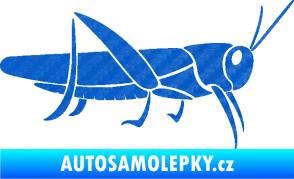 Samolepka Kobylka 002 pravá 3D karbon modrý