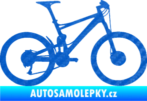 Samolepka Kolo 001 pravá - (horské kolo) 3D karbon modrý