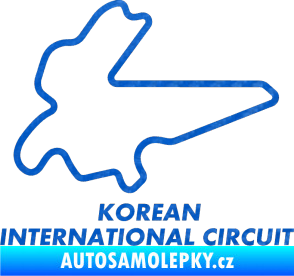 Samolepka Okruh Korean International Circuit 3D karbon modrý