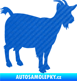 Samolepka Koza 001 pravá 3D karbon modrý
