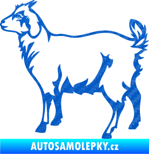 Samolepka Koza 002 levá 3D karbon modrý