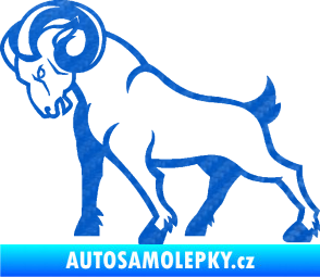 Samolepka Kozel 002 levá 3D karbon modrý