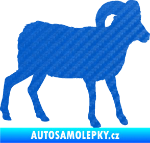 Samolepka Kozel 004 pravá 3D karbon modrý
