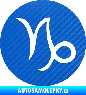 Samolepka Kozoroh 001 - horoskop 3D karbon modrý
