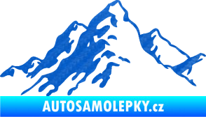 Samolepka Krajina hory 006 levá 3D karbon modrý