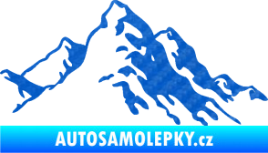 Samolepka Krajina hory 006 pravá 3D karbon modrý