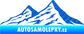 Samolepka Krajina hory 009 levá 3D karbon modrý