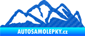 Samolepka Krajina hory 013 pravá 3D karbon modrý
