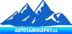 Samolepka Krajina hory 014 pravá 3D karbon modrý
