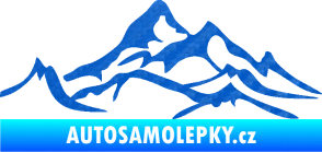 Samolepka Krajina hory 017 levá 3D karbon modrý