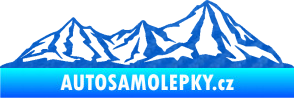 Samolepka Krajina hory 019 pravá 3D karbon modrý