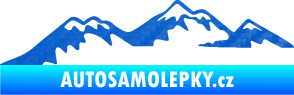 Samolepka Krajina hory 020 levá 3D karbon modrý