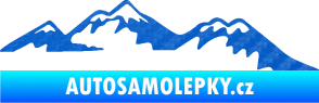 Samolepka Krajina hory 020 pravá 3D karbon modrý