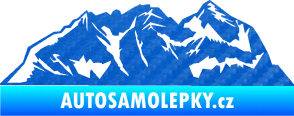 Samolepka Krajina hory 024 levá 3D karbon modrý