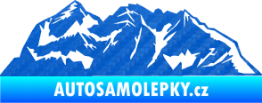 Samolepka Krajina hory 024 pravá 3D karbon modrý