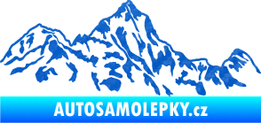 Samolepka Krajina hory 025 pravá 3D karbon modrý