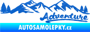 Samolepka Krajina hory 028 pravá 3D karbon modrý