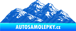 Samolepka Krajina hory 031 levá 3D karbon modrý