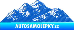 Samolepka Krajina hory 031 pravá 3D karbon modrý