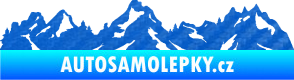 Samolepka Krajina hory 034 pravá 3D karbon modrý