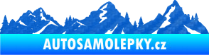 Samolepka Krajina hory 035 levá 3D karbon modrý