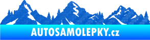 Samolepka Krajina hory 035 pravá 3D karbon modrý