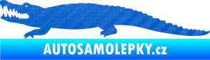 Samolepka Krokodýl 002 levá 3D karbon modrý