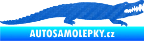 Samolepka Krokodýl 002 pravá 3D karbon modrý