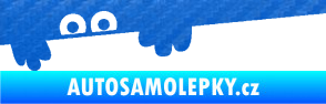 Samolepka Kuk 008 levá šmírák 3D karbon modrý