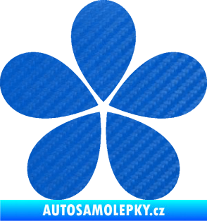 Samolepka Květina dekor 031 3D karbon modrý
