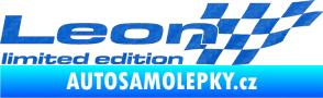 Samolepka Leon limited edition pravá 3D karbon modrý